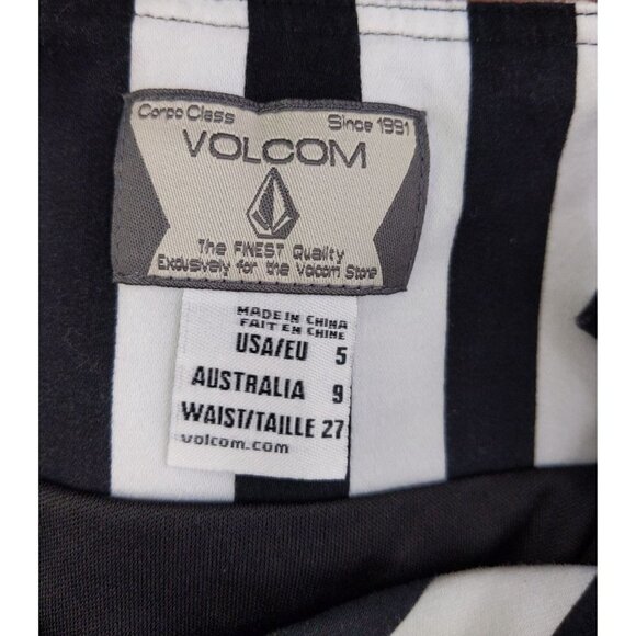 Volcom Women's Dress Black & White fit & Flare spaghetti straps Size 5 - Picture 7 of 9